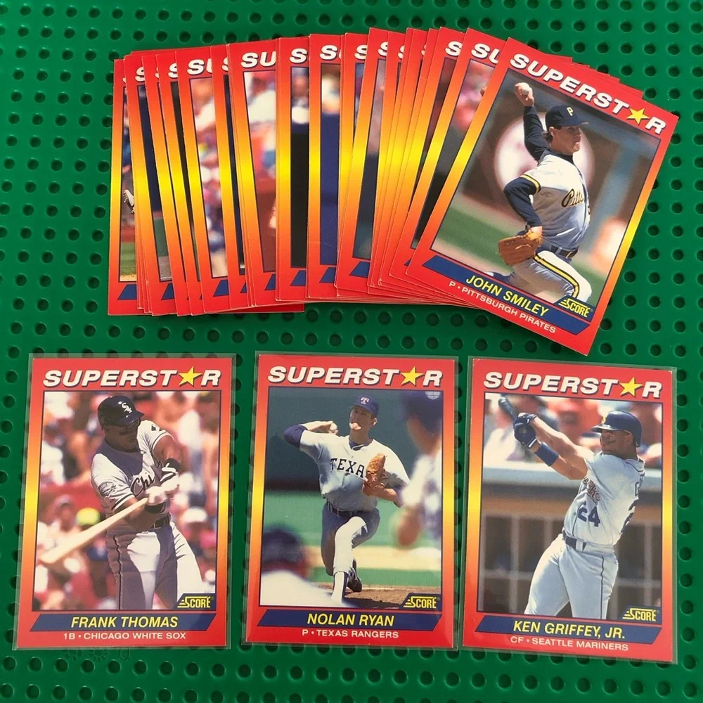 1992 Score Baseball Superstar Lot of 35 Ken Griffey Jr, Nolan Ryan, Frank Thomas